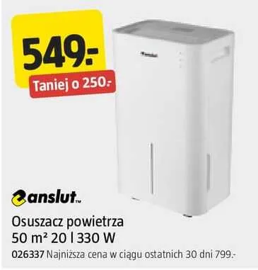 Osuszacz powietrza Anslut 50m² 20l 330W promocja w Jula