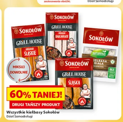Kiełbasa Biała Wieprzowa Sokołów Naturrino promocja w Auchan