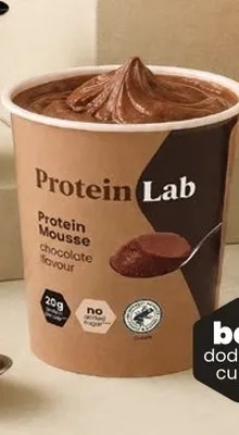 Mus proteinowy czekoladowy bez dodatku cukru Protein Lab promocja w Netto