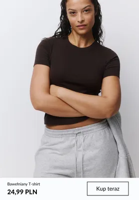 T-shirt bawełniany promocja w H&M