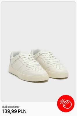 Białe sneakersy Cropp promocja w Cropp