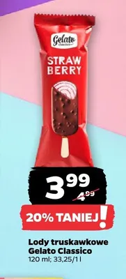 Lody truskawkowe Gelato Classico promocja w Netto