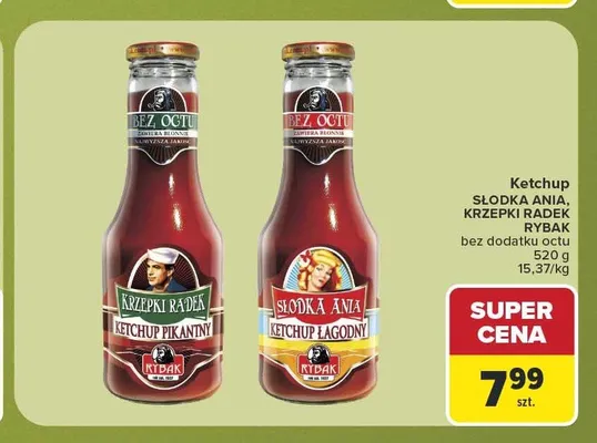 Ketchup łagodny Słodka Ania Rybak promocja w Carrefour