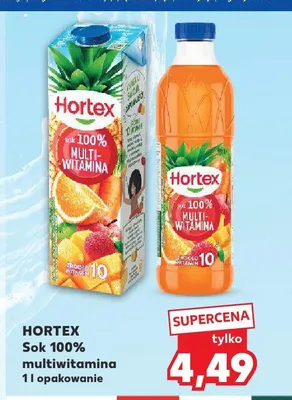 Sok 100% multiwitamina Hortex promocja w Kaufland