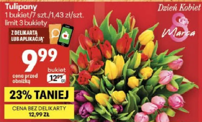 Tulipany promocja w Delikatesy Centrum
