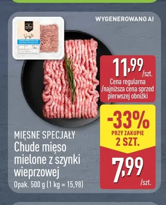 Chude mięso mielone z szynki wieprzowej Mięsne Specjały promocja w Aldi
