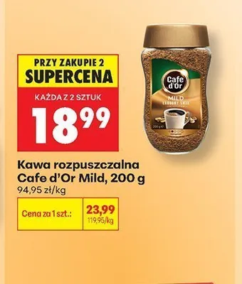 Kawa rozpuszczalna Cafe d'Or Mild promocja w Biedronka