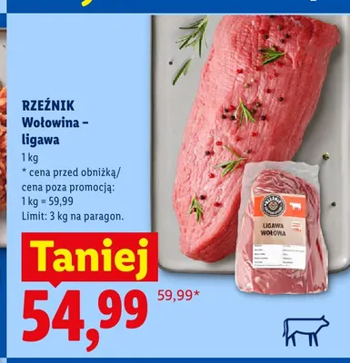 Wołowina ligawa Rzeźnik promocja w Lidl
