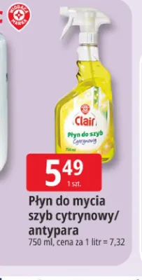 Płyn do mycia szyb Clair Antypara promocja w Leclerc