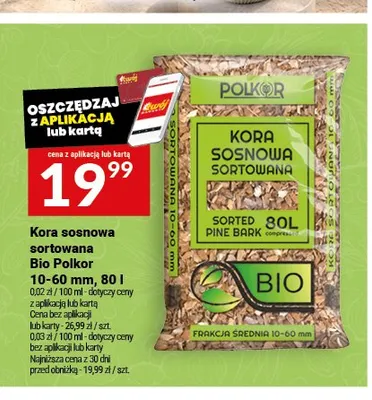 Kora sosnowa sortowana Bio Polkor promocja w Twój Market