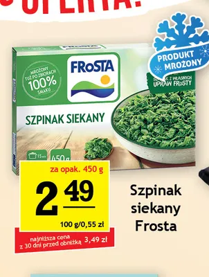 Szpinak siekany Frosta promocja w Gram Market
