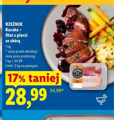 Kaczka - filet z piersi ze skórą Rzeźnik promocja w Lidl
