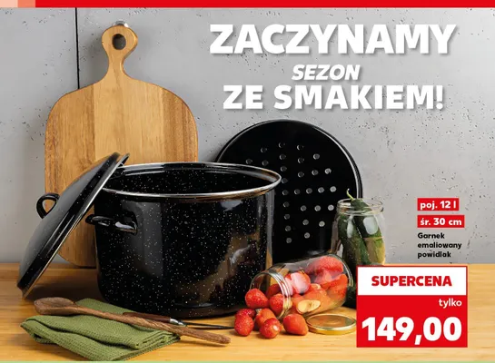 Garnek emaliowany powidlak 12 l promocja w Kaufland