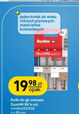 Kołki do gk stalowe DuoHM Sk 4x55 mm Fischer promocja w Castorama