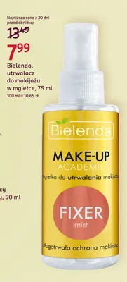 Utrwalacz do makijażu w mgiełce Bielenda Make-Up Academie Fixer Mist promocja w Rossmann