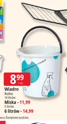 Wiadro Rotho 10 l promocja w Leclerc
