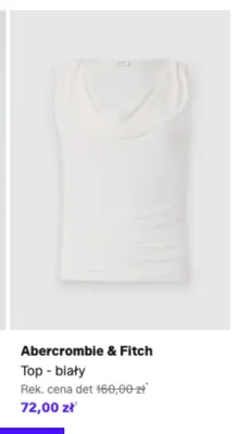 Top Abercrombie & Fitch biały promocja w Lounge by Zalando