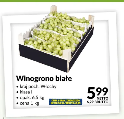 Winogrona białe promocja w Makro
