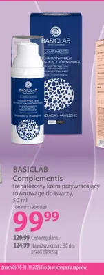 Trehalozowy krem przywracający równowagę do twarzy Complementis BasicLab promocja w Hebe