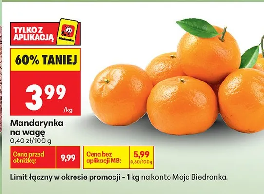 Mandarynka na wagę promocja w Biedronka