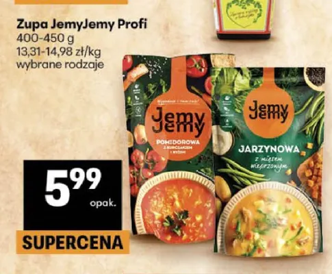 Zupa JemyJemy Profi Pomidorowa z kurczakiem i ryżem promocja w Delikatesy Centrum