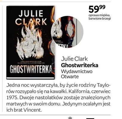Książka Ghostwriterka Julie Clark promocja w Empik