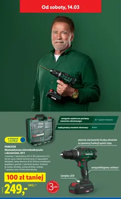 Akumulatorowa wiertarkowkrętarka z akcesoriami, 20V promocja w Lidl