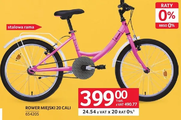 Rower miejski 20 cali promocja w Selgros