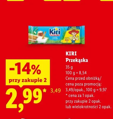 Przekąska serowa Kiri promocja w Lidl