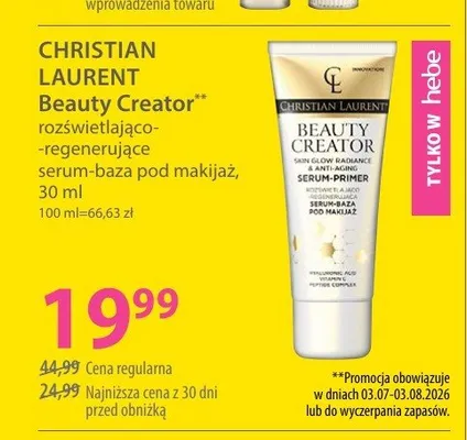 Serum-baza pod makijaż Christian Laurent Beauty Creator promocja w Hebe