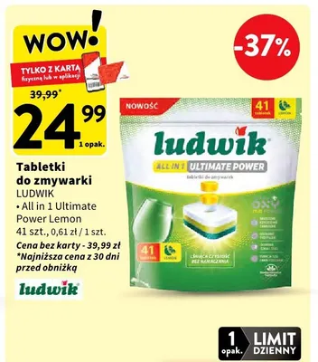 Tabletki do zmywarki All in 1 Ultimate Power Lemon promocja w Intermarche