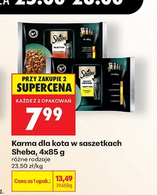 Karma dla kota Sheba 4-pak promocja w Biedronka