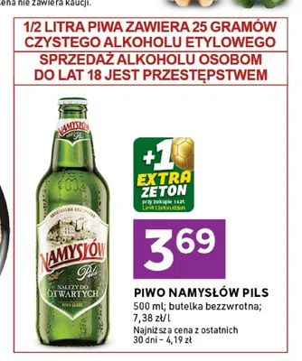 Piwo Namysłów Pils promocja w Stokrotka
