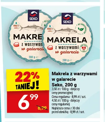 Makrela z warzywami w galarecie Seko promocja w Twój Market