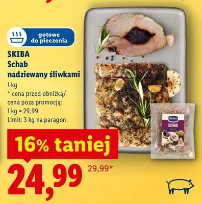 Schab nadziewany śliwkami Sktba promocja w Lidl