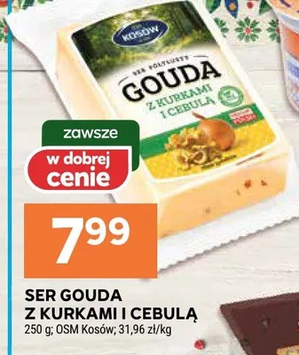 Ser Gouda z kurkami i cebulą promocja w Stokrotka