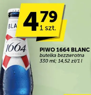 Piwo 1664 Blanc butelka bezwrotna promocja w Groszek