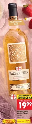 Wino Kazbek Peak White półwytrawne białe promocja w Biedronka