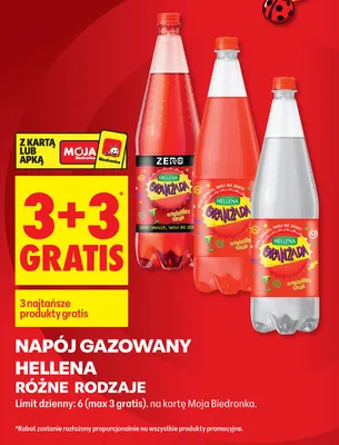 Napój gazowany Hellena Oranzada różne rodzaje promocja w Biedronka