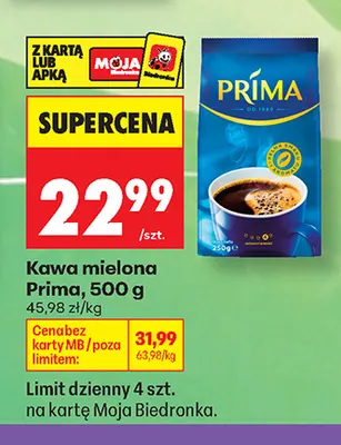 Kawa mielona Prima promocja w Biedronka