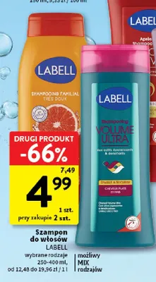 Szampon do włosów Volume Ultra Labell promocja w Intermarche