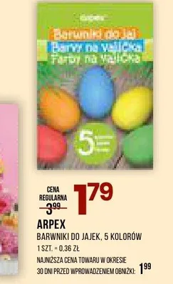 Barwniki do jajek 5 kolorów promocja w Drogerie Natura
