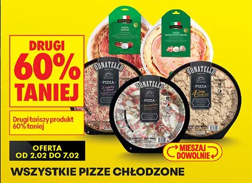 Wszystkie pizze chłodzone DRUGA -60% promocja w Biedronka