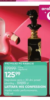 Męska woda perfumowana Lattafa His Confession promocja w Super-Pharm