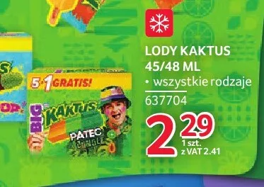 Lody Kaktus 45 ml promocja w Selgros