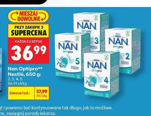 Mleko modyfikowane Nan Optipro 4 Nestlé promocja w Biedronka