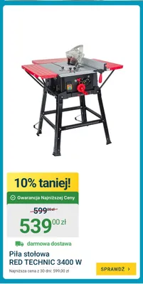 Piła stołowa RED TECHNIC promocja w ERLI