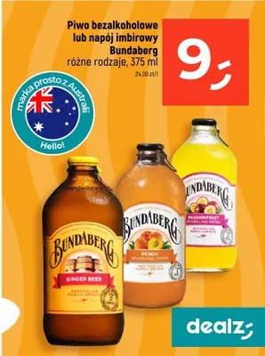 Piwo bezalkoholowe lub napój imbirowy Bundaberg różne rodzaje promocja w Dealz
