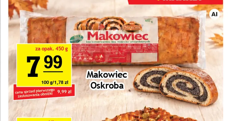 Makowiec Oskroba promocja w Gram Market