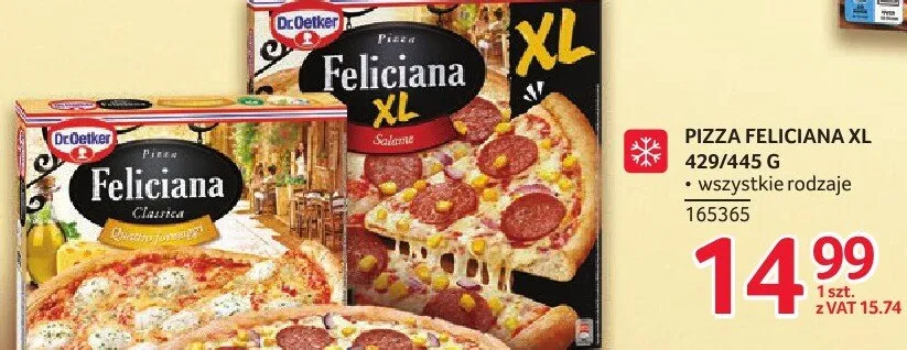 Pizza Feliciana XL 429/445 g wszystkie rodzaje promocja w Selgros
